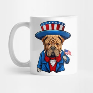 Funny 4th of July SharPei Dog Shar pei Mug